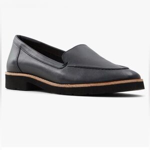 ALDO Rheildanflex Black Leather Loafers Size 7.5 - Minimalist